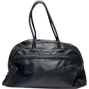 PICARD Black Leather Overnight Weekend Bag